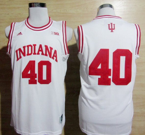Camiseta Cody Zeller #40 Indiana NCAA Blanco - Haga un click en la imagen para cerrar